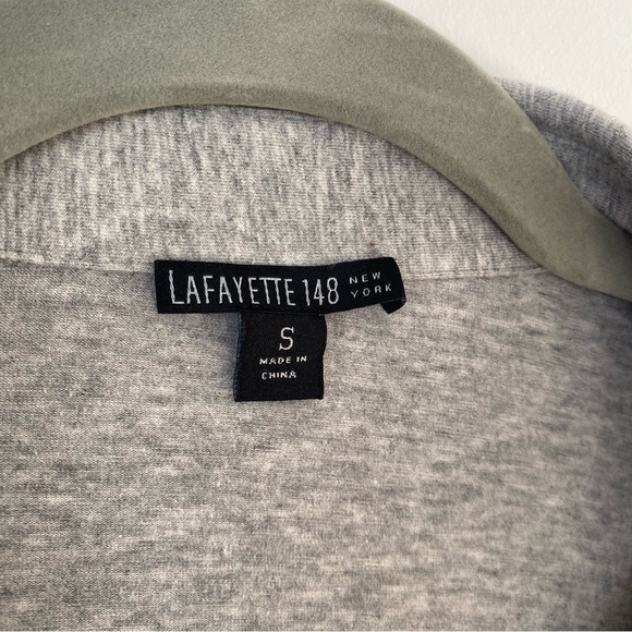 Lafayette 148‎ Gray Utility Casual Grunge Soft Button-Up Shirt Small - Picture 4 of 6